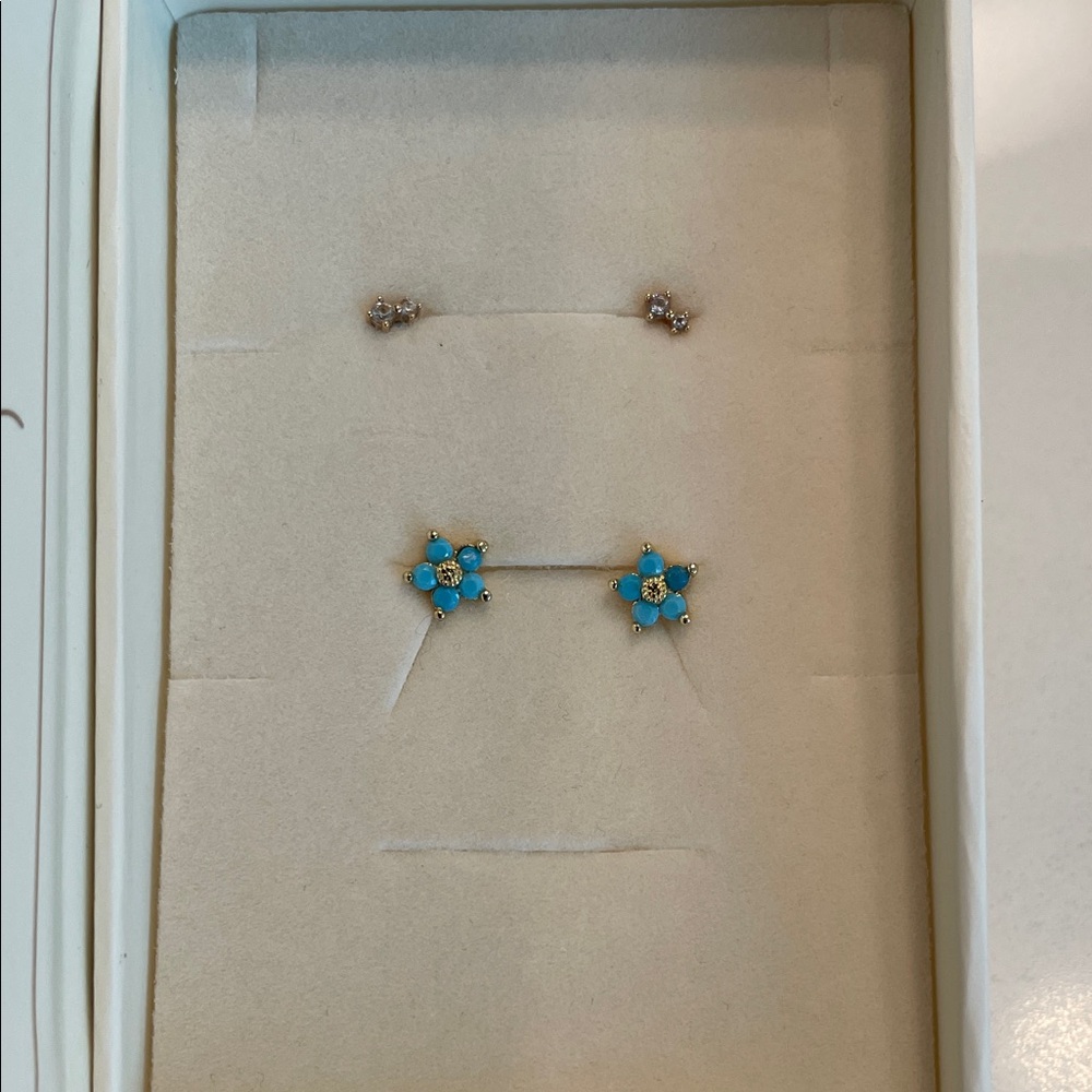 Made by Mary luxe double stone studs